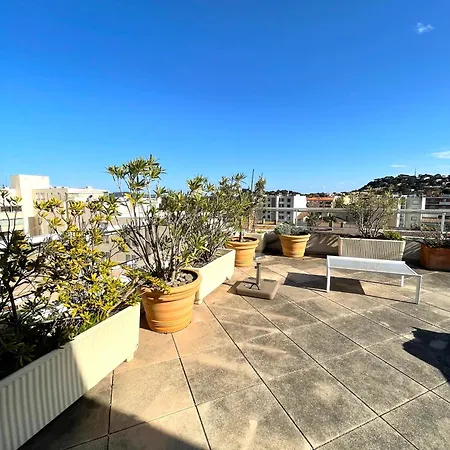 Les Terrasses Turquoise Tres Grande Terrasse En Roof , A Pied * Cavalaire-sur-Mer